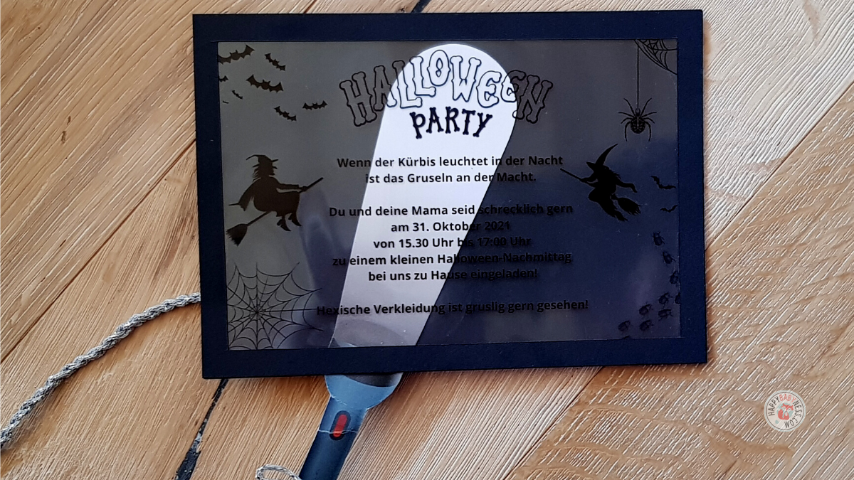Party Einladung „Flashlight“ (DIY Halloween) | Kostenlose DIY Anleitung