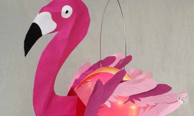 DIY Laterne „Flamingo“