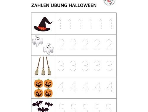 Übung Zahlen 1-5 “Halloween” DOWNLOAD