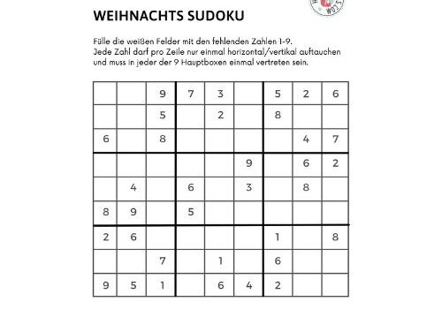 Rätsel “Sudoku mit Zahlen” DOWNLOAD