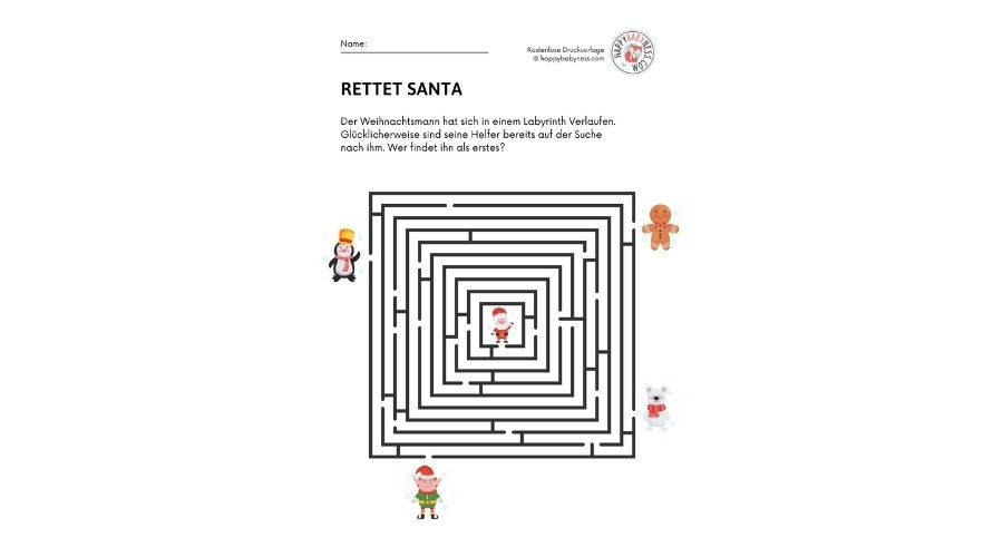 Labyrinth "Rettet Santa" DOWNLOAD